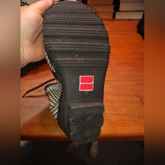 Henry Ferrera Rain Boot, Waterproof, Black & White Houndstooth, Size 9, … - Picture 7 of 11